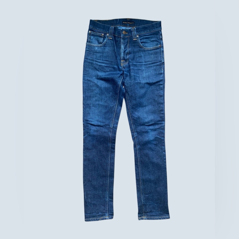Nudie Organic Cotton Jeans Dark Indigo Skinny Jeans Grim Tim